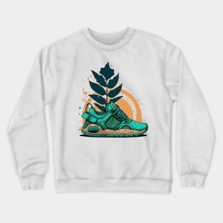 Make a Bold Eco-Friendly Statement with Greenbubble's Cartoon Style Sneaker with Plant Crewneck Sweatshirt